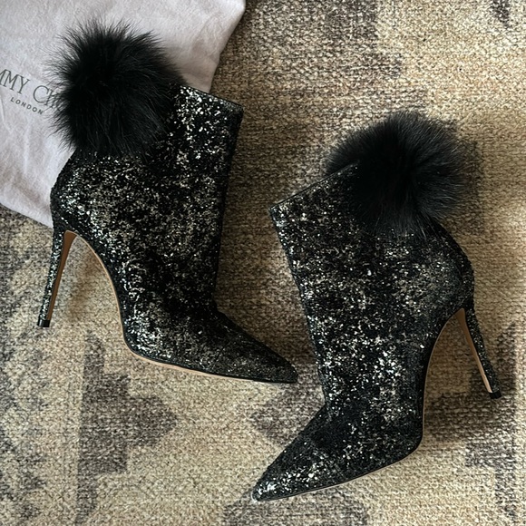 ♥️… Jimmy Choo Tesler Gliitter Bootie - Picture 3 of 4